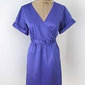 Banana Republic purple wrap dress